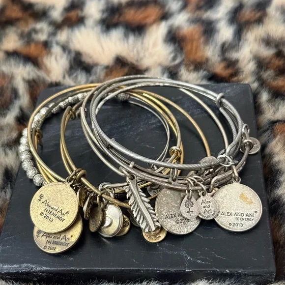 Alex & Ani Charm Bracelets Lot of 8 - 2012 2013 2015 - Picture 16 of 16